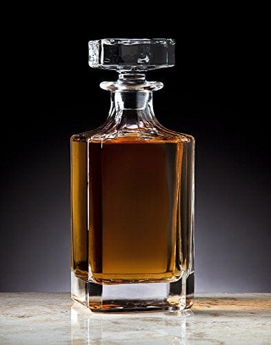 Lefonte Whiskey Decanter for Liquor Scotch Bourbon Vodka or Wine - 750ml