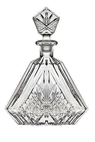 Whiskey Decanter for Liquor Scotch Bourbon or Wine, Irish cut Triangular - 750ml