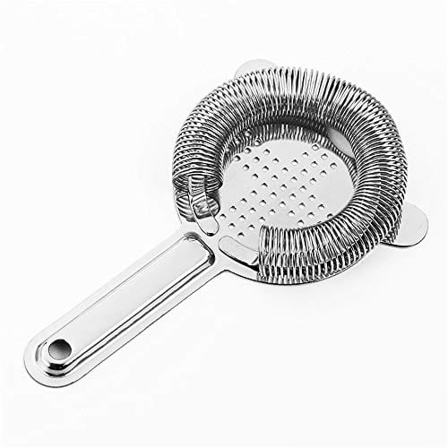 Cocktail Strainer Stainless Steel - Bar Strainer for Professional Bartenders and Cocktail, Shaker Mixer Filter Drink Bars Bartender Cocktail Ice Colander Tool - CTSN0001 (Silver)