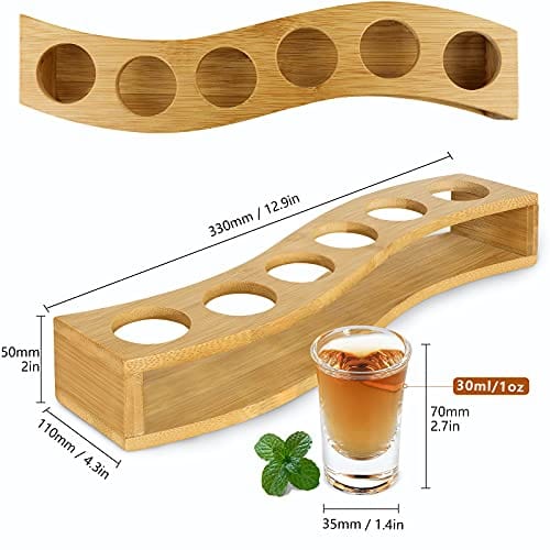 Shot Glasses 12pcs Shot Glass Set 1oz/30ml Shot Glass Holder Heavy Base for Whisky Tequila 12 Shot Glass Serving Tray (12pcs)