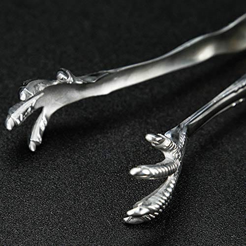 MASSJOY Bar Ice Hockey Special Eagle Claw Shape Ice Tongs Serving Tongs.