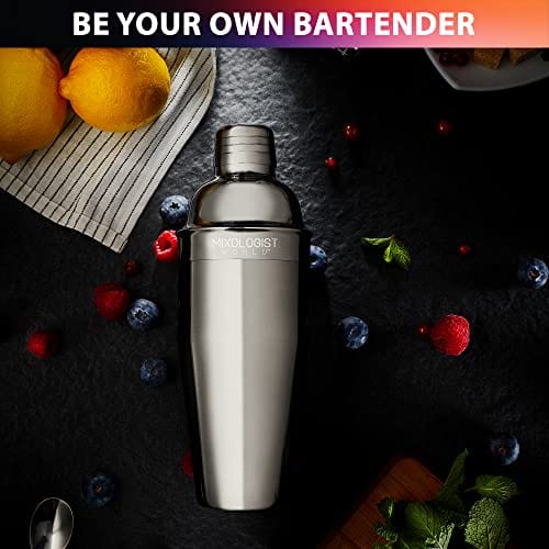 24 oz Bartender Kit with Stand - Professional Cocktail Shaker Set Mixology Home Bar Accessories Set 12 Pieces Drink Shaker with Martini Mimosa Recipes