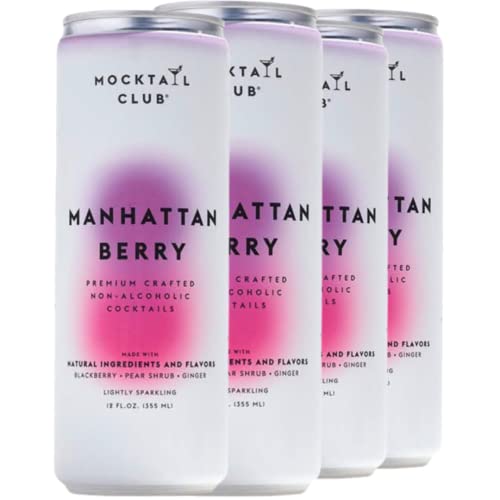 Mocktail Club Manhattan Berry - 4 pack l Premium Crafted Non-Alcoholic Cocktails