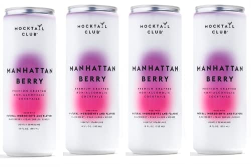 Mocktail Club Manhattan Berry - 4 pack l Premium Crafted Non-Alcoholic Cocktails