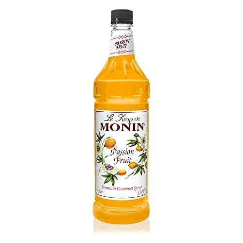 Monin - Passion Fruit Syrup, A Taste of the Tropics, Great for Cocktails, Lemonades, Iced Teas, & Smoothies, Vegan, Non-GMO, Gluten-Free (33.8 oz)