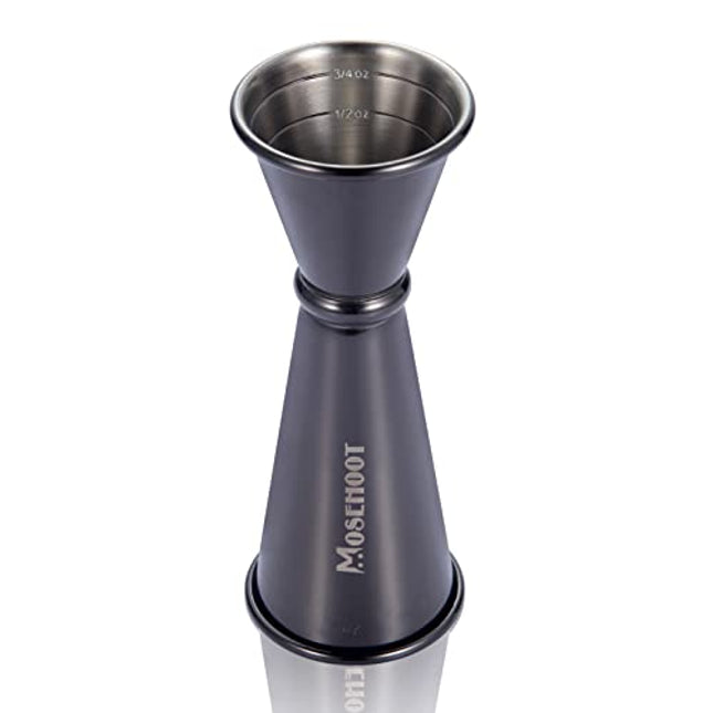 KITESSENSU Jigger for Bartending, Japanese Jigger 2 oz 1 oz with  Measurements Inside, 18/8 Stainless Steel Cocktail Jiggers