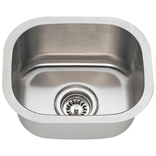 1512 18-Gauge Undermount Single Bowl Stainless Steel Bar Sink