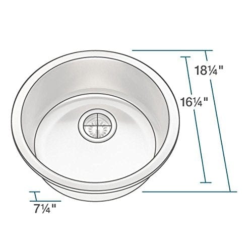 465 18-Gauge Dual-Mount Single Bowl Stainless Steel Bar Sink