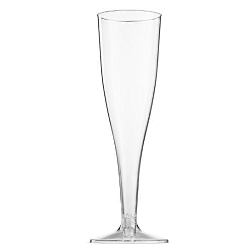 50 Plastic Champagne Flutes 5 Oz Clear Plastic Toasting Glasses Disposable Wedding Party Cocktail Cups