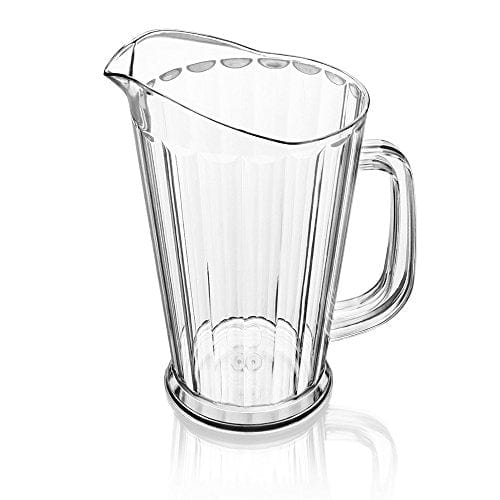 New Star Foodservice 46151 Resturant-Grade ?Polycarbonate Plastic Tapered Style Water Pitcher, 60 oz, Clear, Set of 12