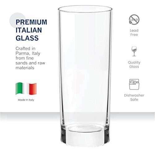 Paksh Novelty Italian Highball Glasses Set Of 6 Clear Heavy Base Tal Advanced Mixology 6544
