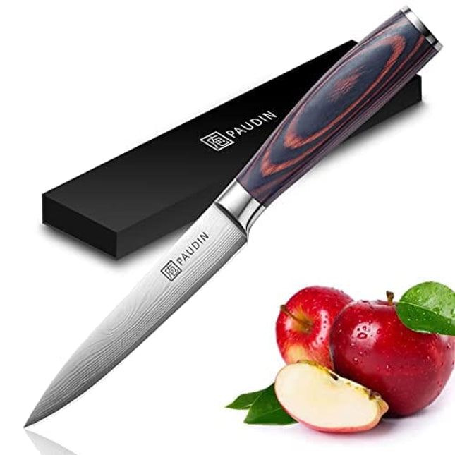 WALLOP Paring Knife - Fruit Peeling Knife 3.5 inch - Razor Sharp German  1.4116 HC Stainless Steel Fruit Vegetable Knife Kitchen Knife - Full Tang