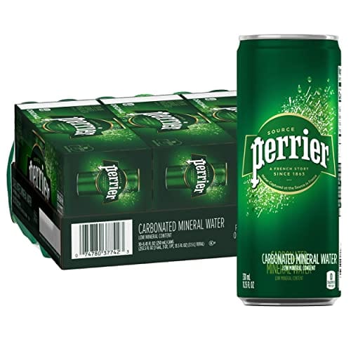 Perrier Sparkling Water, 8.45 FL OZ Slim Cans (30 Count)