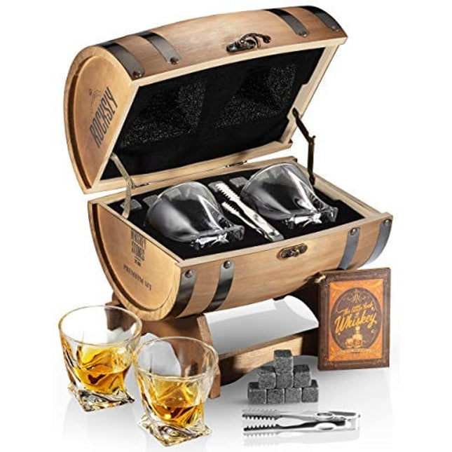 Premium Whiskey Stones Gift Set for Men - 2 King-Sized Chilling Stainl –  SHANULKA Home Decor