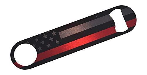 Firefighter Thin Red Line Flag Subdued Speed Bottle Opener Heavy Duty Gift For Fire Fighter Department FD