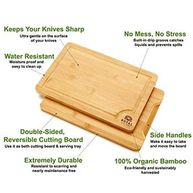 GREENER CHEF Extra Large Bamboo Cutting Board - Lifetime Replacement C -  Jolinne
