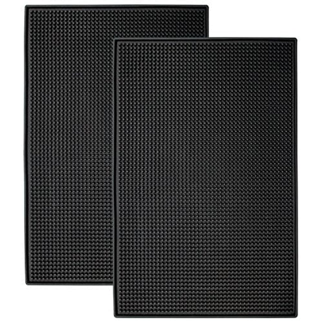 WISHMART Black Bar Mats Set of 2 (18x12 Inches) | Drying, Durable and  Stylish Spill Mats for Bars, Restaurants, Coffee Shops, Bar Mats for  Countertop