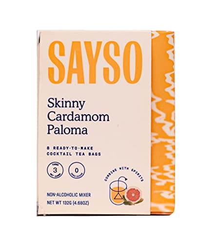 SAYSO Cocktail Tea Bags - Skinny Paloma Cocktail Instant Cocktail Mixers or Mocktail Mixers - No Hot Water Needed - Professionally Crafted with All Natural Ingredients - Low Calorie, Low Sugar