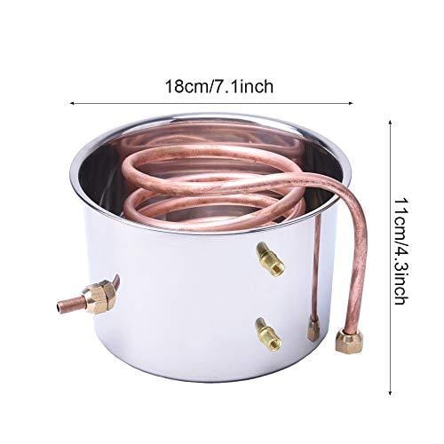 Seeutek Moonshine Still 3 Gal 12L Water Alcohol Distiller Spirits Kit Copper Tube Home Brew Wine Making Kit Oil Boiler Stainless Steel for DIY Whisky Brandy