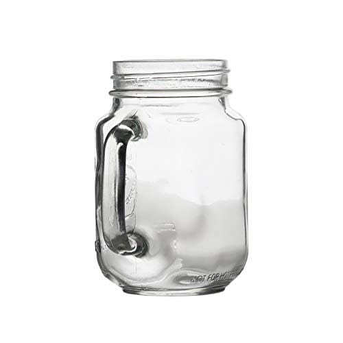 County Fair Mason Jar Drinking Glasses with Handles - Set of 2