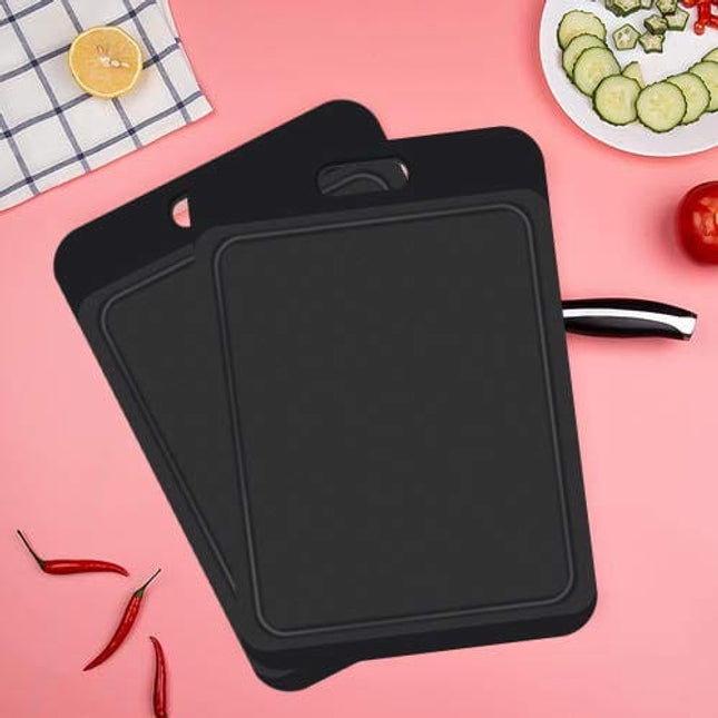 Neoflam Microban Protection Cutting Board 3 Piece Set, Stain & Odor/BPA Free, Reversable Board, Upgraded Larger Juice Groove, Non-Slip EZ Grip