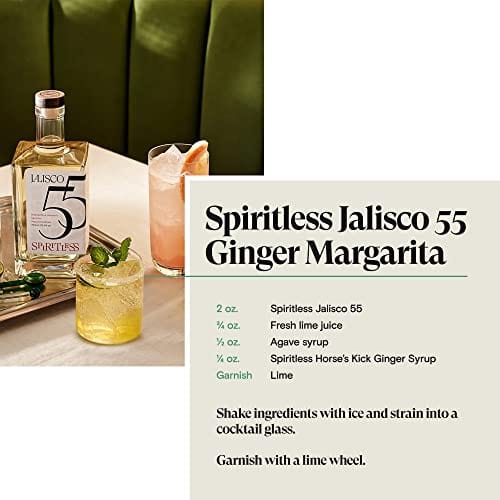 SPIRITLESS Jalisco 55 | Non-Alcoholic Tequila Spirit | Fully Distilled Mocktail & Cocktail Ingredient | For Halfsies or Fully Spiritless | Non-GMO & Vegan | 700 ml Bottle