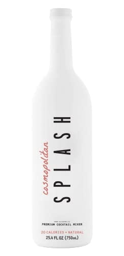 SPLASH Cosmopolitan Premium Cocktail Mixer | 25.4 Fl Oz Total | Low Sugar and Low-Calorie Non-Alcoholic Cocktail Mixer | Gluten Free, Keto-Friendly