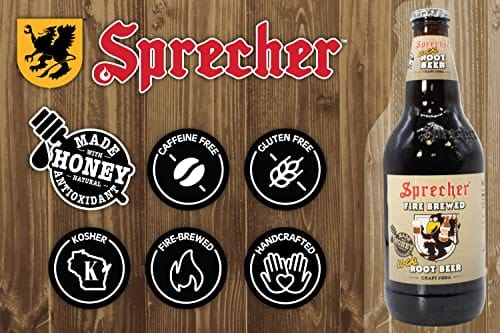 Sprecher Lo-Cal Root Beer, Great tasting, Hand Crafted, Fire-Brewed Gourmet Craft Soda, 16oz Glass Bottle, 12 Pack (3-4packs)`