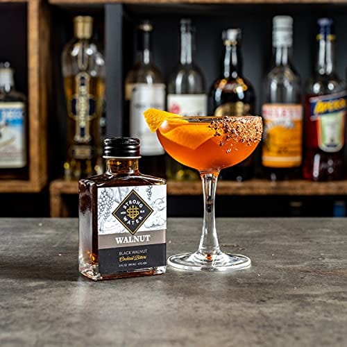 Strongwater Black Walnut Bitters (40 Servings) - Rich and Nutty Walnut Bitters for Cocktails - Pair with a Manhattan, Old Fashioned or Coffee