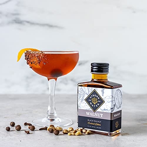 Strongwater Black Walnut Bitters (40 Servings) - Rich and Nutty Walnut Bitters for Cocktails - Pair with a Manhattan, Old Fashioned or Coffee