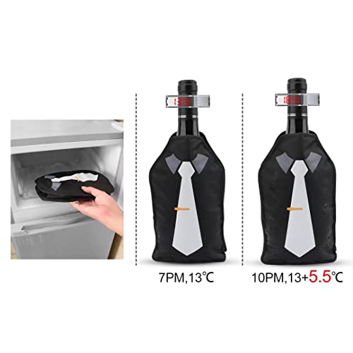 2 Pack Drink Wine Champagne Bottle Chiller Freezer Sleeve-Better Cooling Effect and Safety-Cooler Freestanding Bucket/Ice Bag Over 25 Years Old