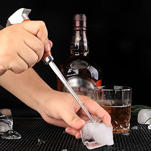 Ice Pick - 9 Inch Stainless Steel Ice Crusher for Breaking Ice Japanese Style Ice Chipper Dual-action Ice Chisel ideal for Bars and Home