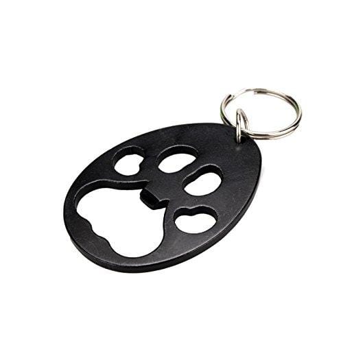 Swatom Bear Paw Keychain Bottle Opener Beer Opener Tool, Key Tag Chain Ring, 6 Piece