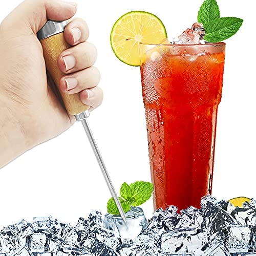 3 Pcs 8.5 Inch Ice Picks,Stainless Steel Ice Pick with Wooden Handle,Ice Breaking Accessories for Kitchen,Bar,Restaurant