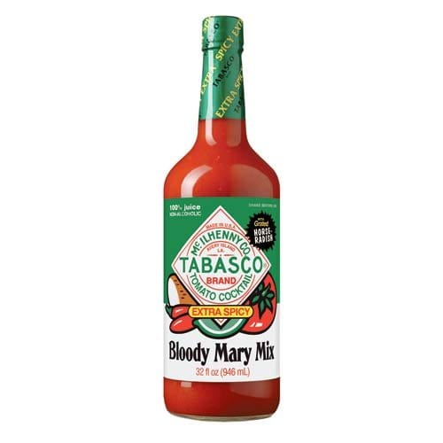 Glass Tabasco Bloody Mary Mix, Extra Spicy, 32 Ounce