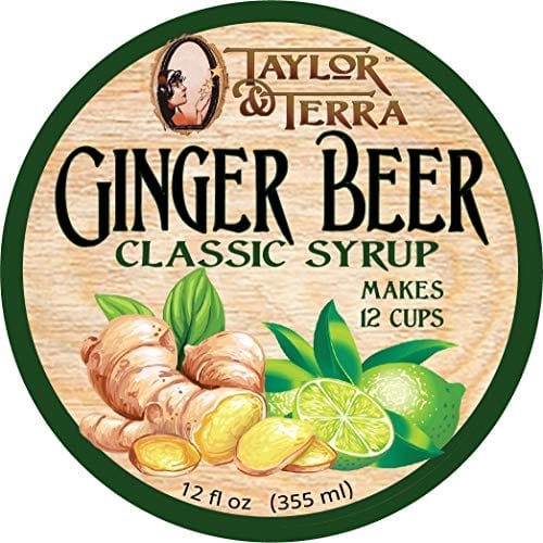 Ginger Beer Soda Syrup by Taylor & Terra- A robust and spicy real ginger, honey & pineapple blend. (12 fl oz, Glass Bottle) (Classic Ginger, 12 fl oz)