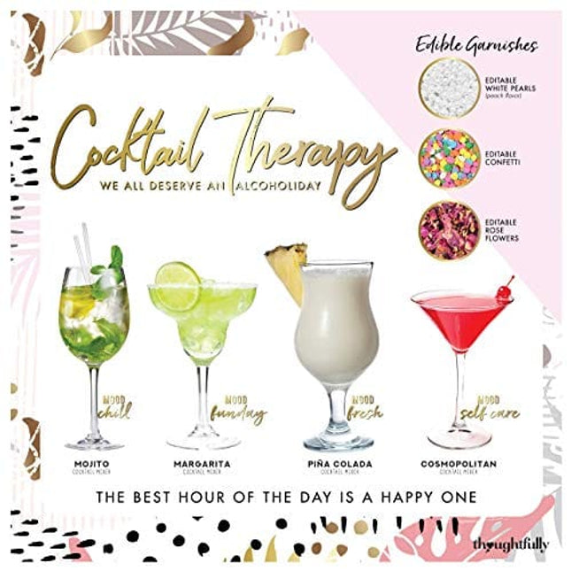 Thoughtfully Cocktails, Premium Gin Cocktail Mixers Gift Set, Pre-Measured  Mixers Include Fruit Flavors Lime, Elder-Flower, Rose Flower, Mandarin and