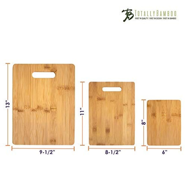 Totally Bamboo Surfboard Shaped Bamboo Wood Cutting Board and Charcuterie  Serving Board, 23 x 7-1/2