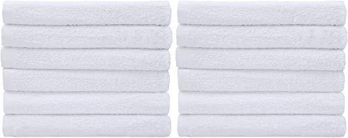 Utopia Cotton Bar Mops Kitchen Towels, 12-Pack, White