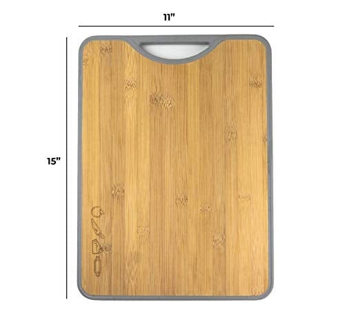 Double-sided Bamboo Poly Cutting Board | Easy to Clean | No Cross-Contamination | BPA Free