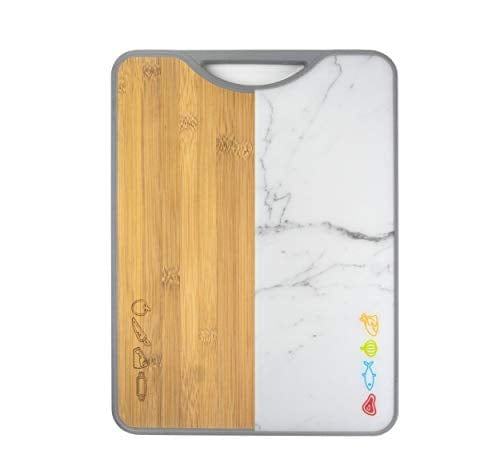 Double-sided Bamboo Poly Cutting Board | Easy to Clean | No Cross-Contamination | BPA Free