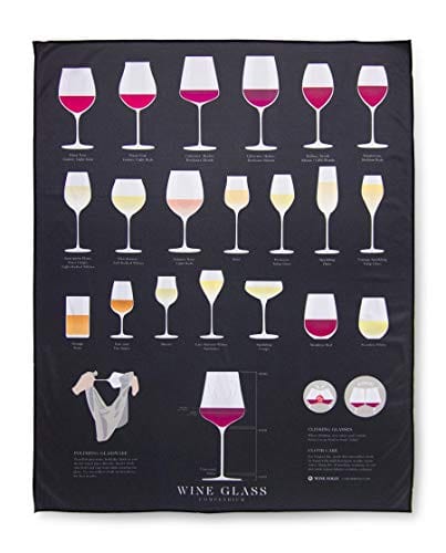 Wine Folly - Microfiber Polishing Cloth For Glass - Large Size (22