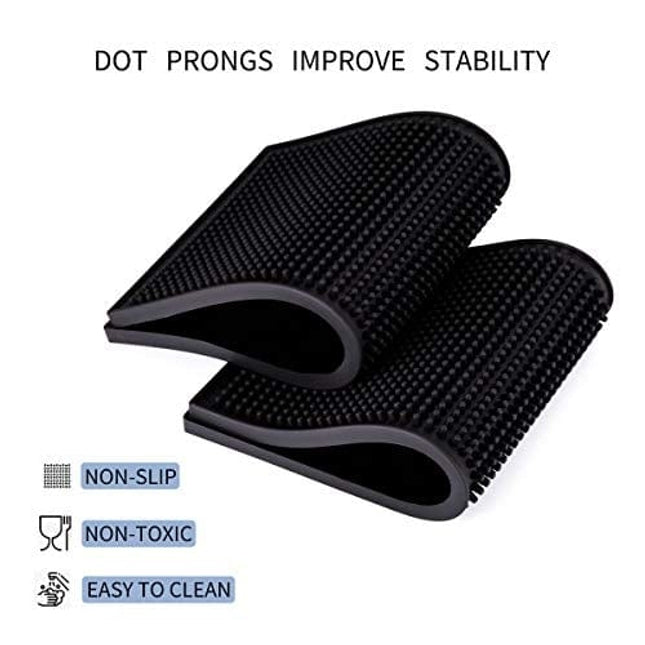 S&T Heavy Duty Rubber Bar Service Mat - 2 Pk - 11.9 x 17.8