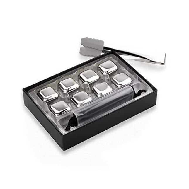 2 Sets Stainless Steel Ice Pellets Bejeweled Kit Stainless Steel Set Coffe Gifts Reusable Ice Cubes Steel Ice Cubes Reusable Ice Packs Silver Add Ice