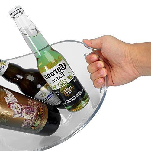 Yesland Ice Bucket Clear Plastic 3.5 Liter - Storage Tub - Perfect for Wine, Champagne or Beer Bottles