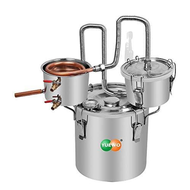 SEEUTEK Alcohol Still 5 Gal. Stainless Steel Water Alcohol Distiller Home  Brewing Kit with Thumper Keg for DIY Wine BZ-107 - The Home Depot