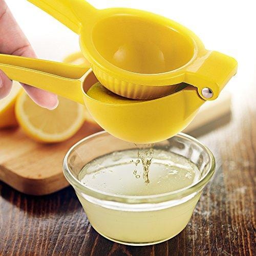 Zulay Premium Quality Metal Lemon Squeezer, Citrus Juicer, Manual Press for Extracting the Most Juice Possible