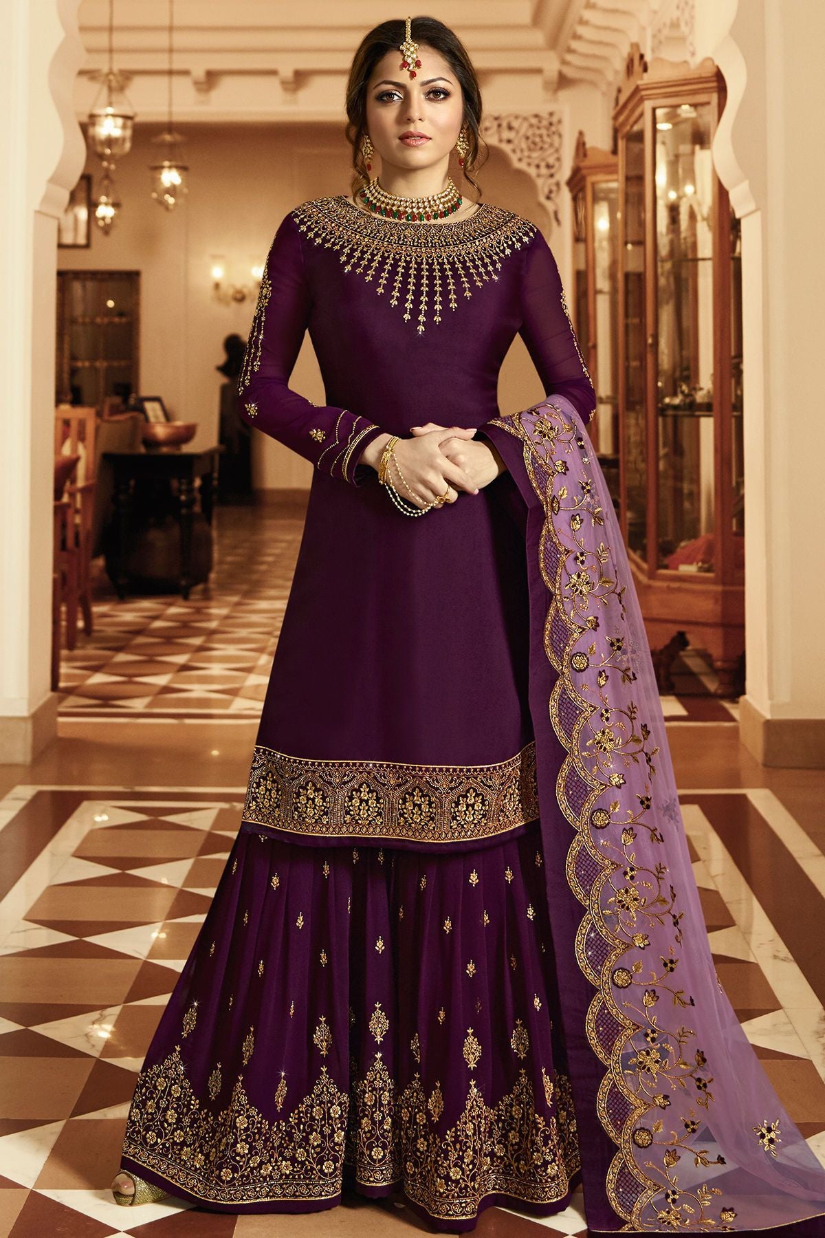party wear sharara suit