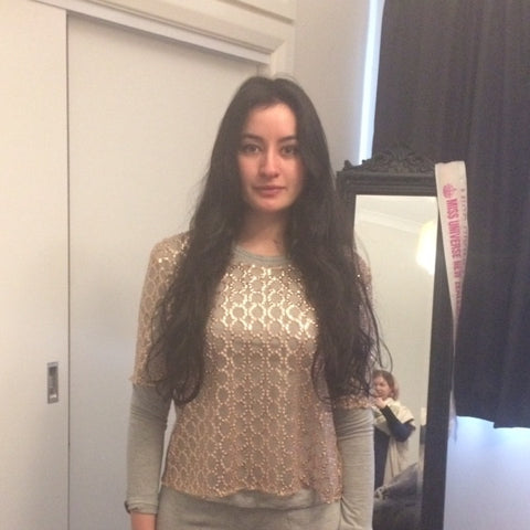 Soph Dalmuir model fitting for women fashion designer desiree 