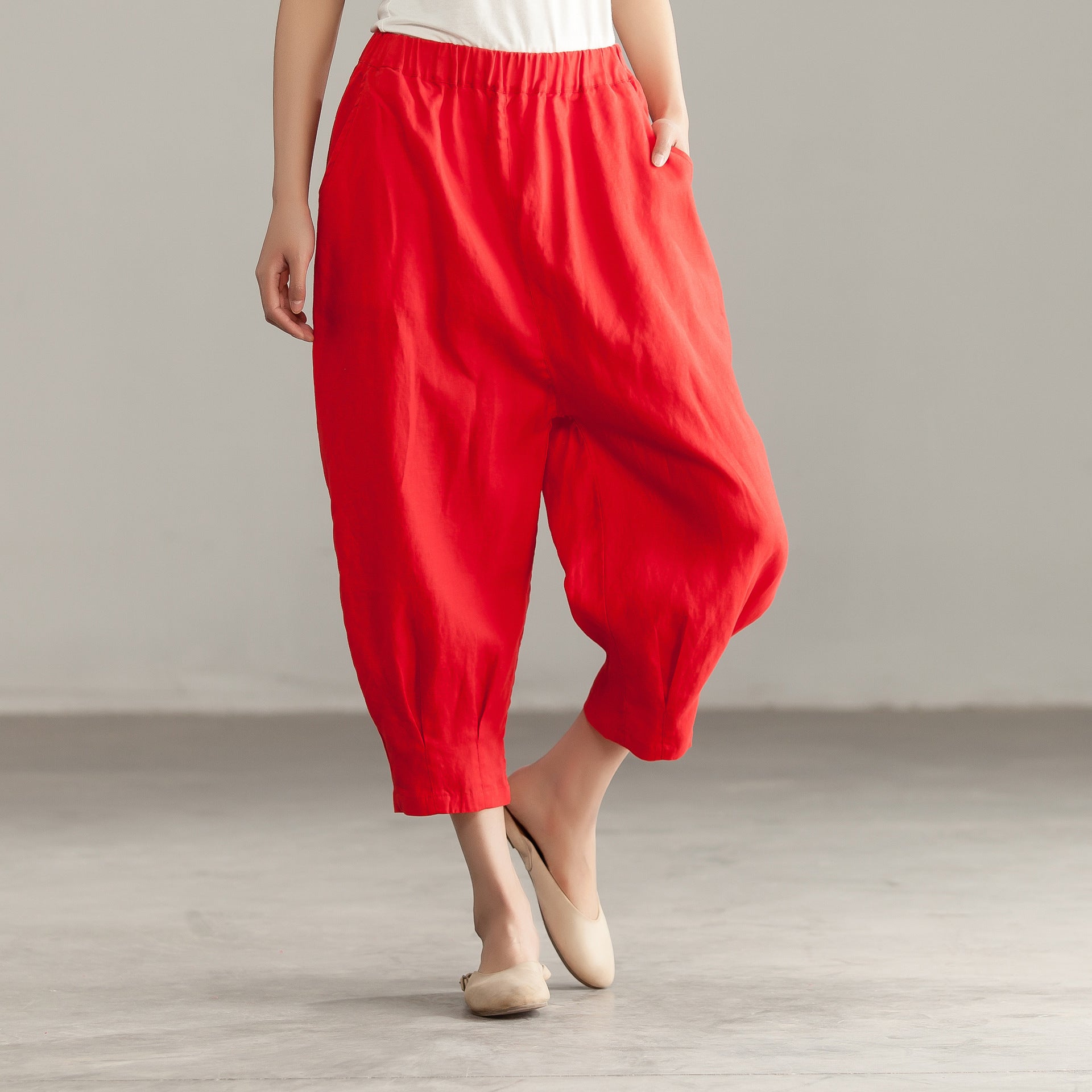 Women Summer linen Cotton Harem Pants – SimpleLinenLife